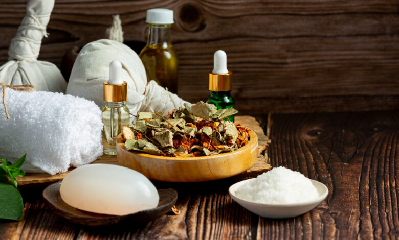 Ayurveda Clinic Herbal Oils and Natural Detox Ingredients