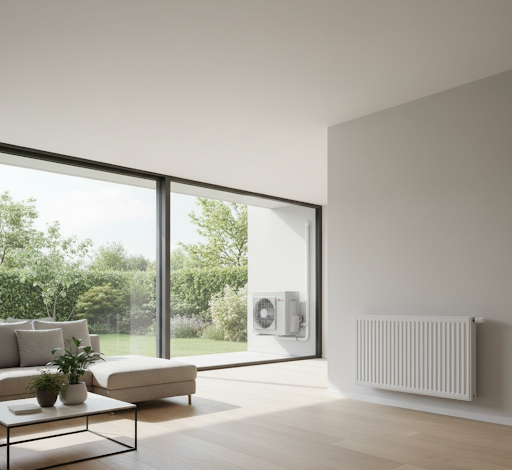 home with low-temperature radiators